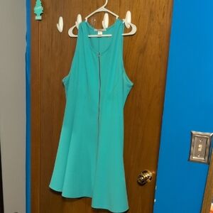 K Jordan Aqua Sleeveless Midi Dress